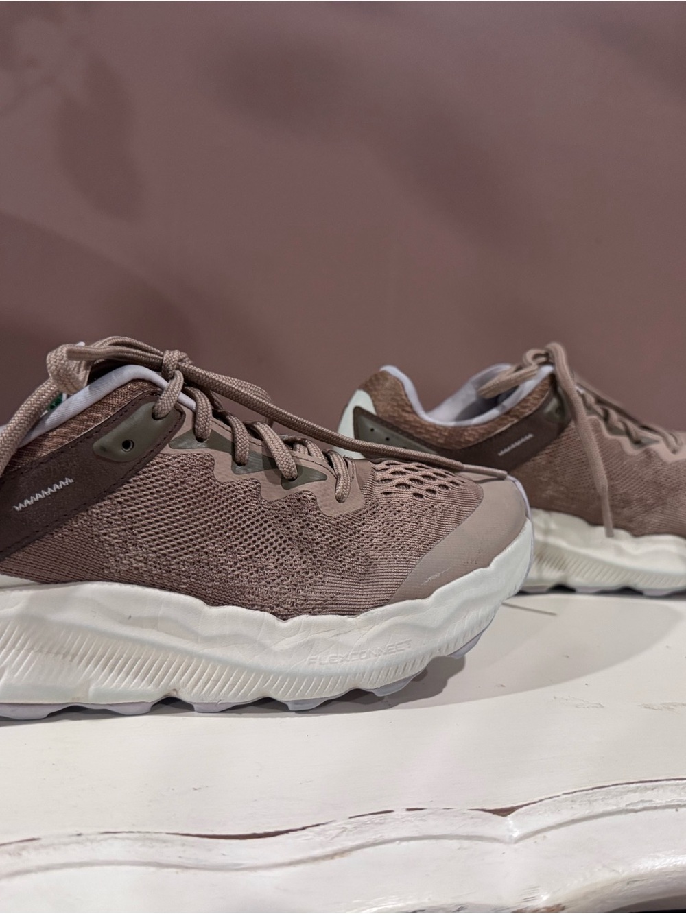 Merrell Women's Taupe Knit Trail Sneakers with White Sole